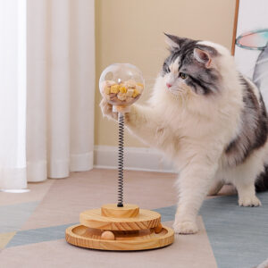 Cat Treat Dispenser Toy for Slow Feeding Play