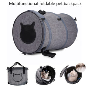 Foldable Pet Carrier Bag with Cozy Tunnel Bed