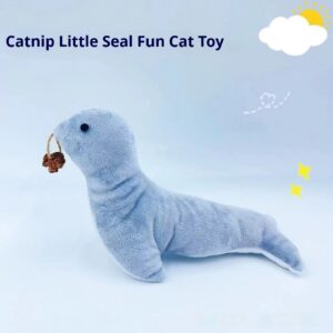 Sea Lion Plush Cat Toy with Bell and Catnip